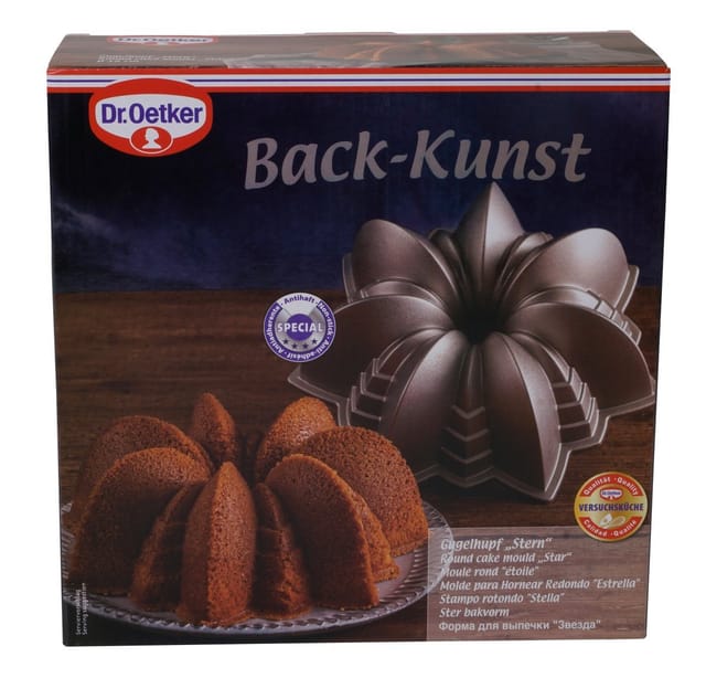 Dr. Oetker Küchenhelfer Gugelhupfform Stern, (1-tlg), Gugelhupfform, Backform Stern, +230°, Antihaftbeschichtung