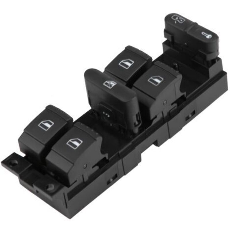 Hauptschalter Für Elektrische Fensterheber Für Vw Golf Jetta Bora Passat B5 Seat Leon Toledo 1999-2006 – Einfache Installation – Schwarzes Kunststoffmaterial