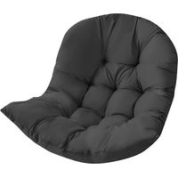 Hängesessel-kissen, Kissen Für Hänge-eiersessel, Dickes Patio-hänge-eiersessel-kissen, Sitzkissen Für Hängesessel - Schwarz