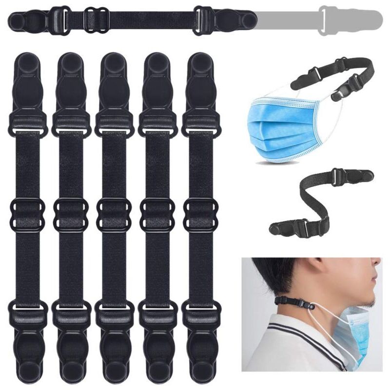 5er-pack Ohrschoner Für Masken, Stufenlos Verstellbar – Örhaken Für Gesichtsschutzmasken – Dehnbares Gummiband, Reduziert Druck Und Erhöht Den Komfort (schwarz)