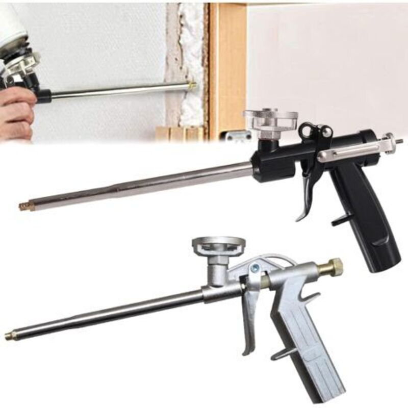 2 Stück Professionelles Polyurethan-schaumpistole, Dichtpistole, Geeignet Für Abdichtung, Füllung, Versiegelung Und Isolierspritzschaum (aluminiumgold, Schwarz)