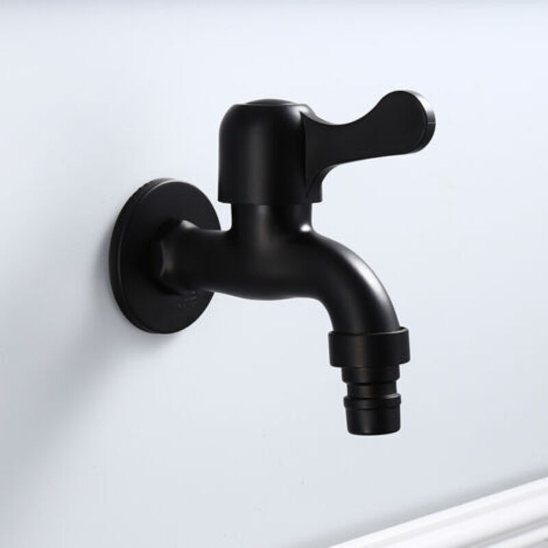 Style Noir Wandarmatur Aus Edelstahl 304, Schnellöffnender Außenwasserhahn Für Garten Und Badezimmer (waschmaschine)