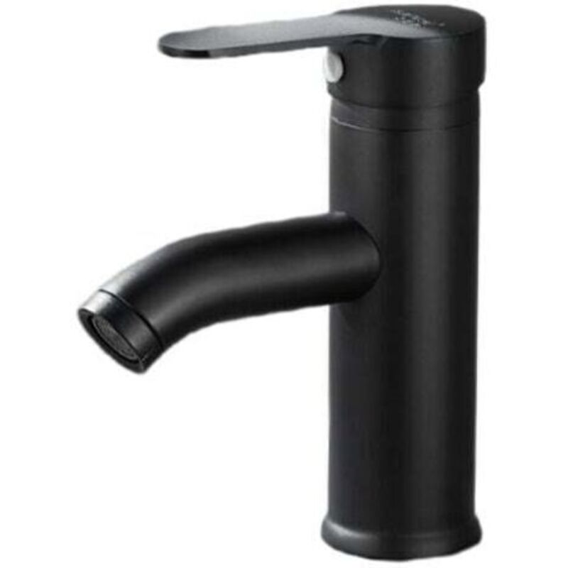 Schwarze Matte Handwaschbecken-armatur - Mischbatterie Für Warm- Und Kaltwasser - Schwarz