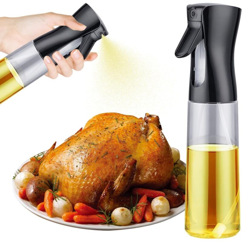 Kochölspray 300 Ml, Kochöl-sprühflasche Für Fettfreie Fritteuse, Air-fryer-zubehör, Schwarz