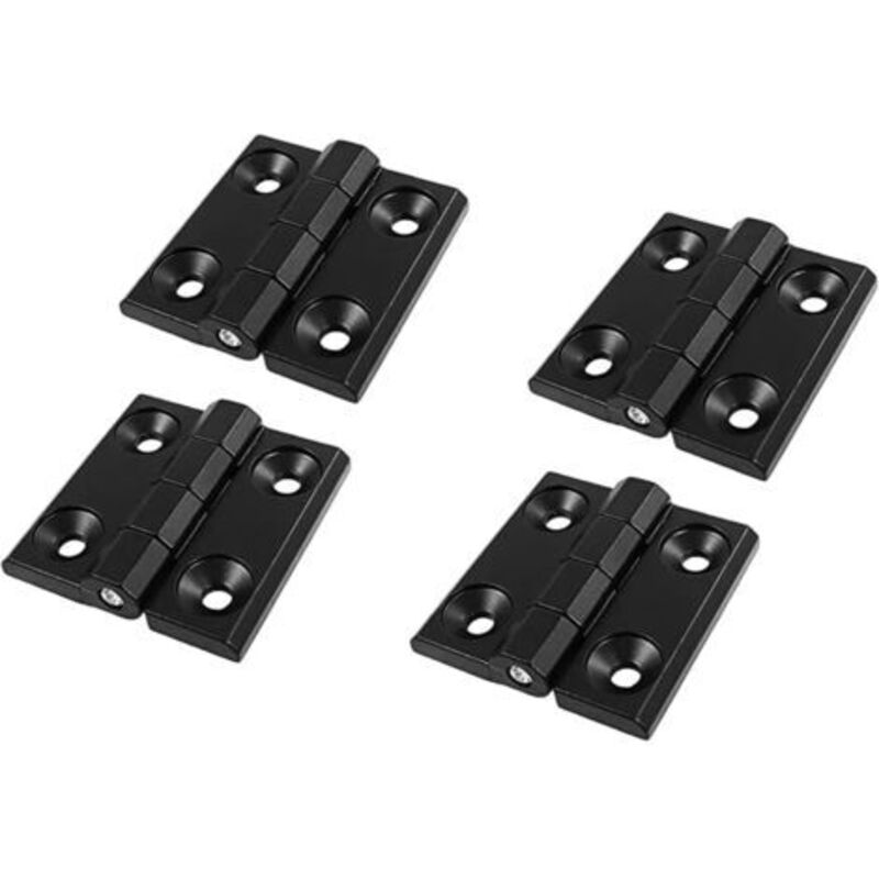 4 Stück Flache Scharnierlöcher, Klappbare Kugellager-scharniere, Schwarz, Aluminium-außenscharniere, Edelstahl-scharniere, Schwere Türscharniere Für Massive Innen- Und Außentüren (schrauben