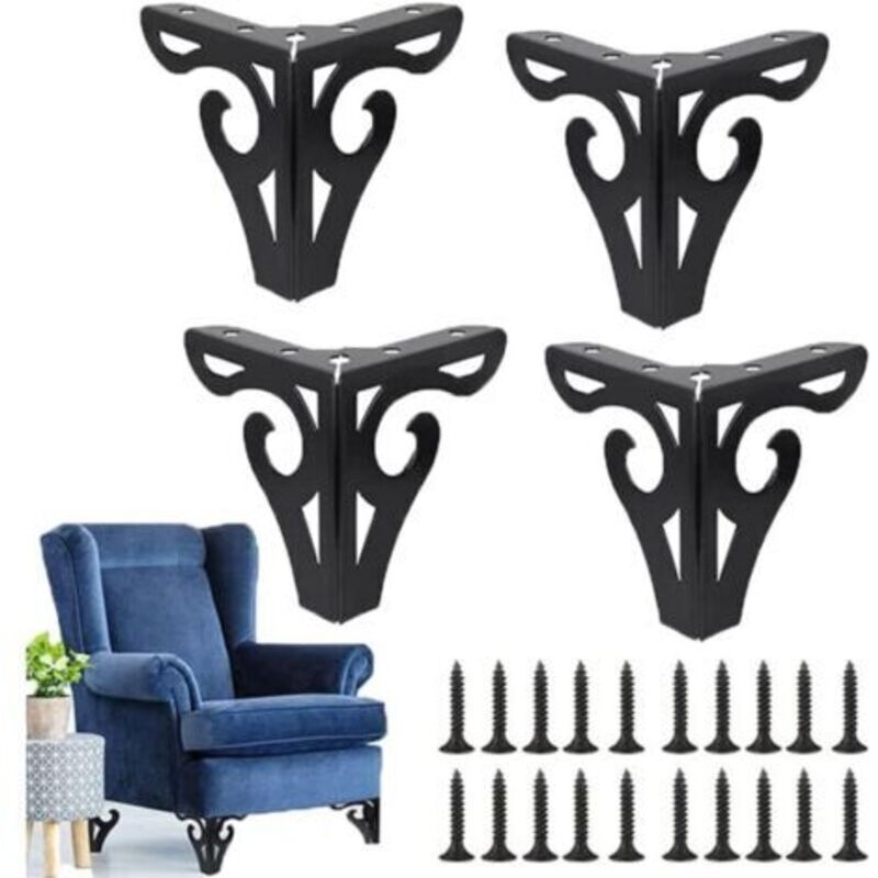 4 Stück Möbelfüße Für Sofa, Moderne Sofafüße, Tv-schrank-füße, Bettfüße, Für Schrank, Sofa, Kommode, Tisch (schwarz)