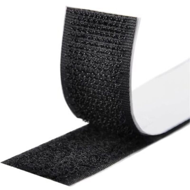 Klebebänder - 5m - Selbstklebende Klettbänder - Klebeband Mit Haken- Und Schlaufenbefestigung - Selbstklebendes Band Für Alle Arten Von Installationen, Z. B. Bilderrahmen - 16mm - Schwarz