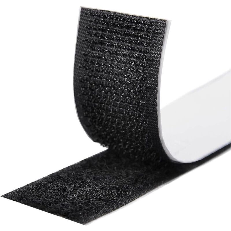 Klebebänder - 5m - Klettband Klebestreifen - Klettverschluss Klebeband Haken Und Schlaufen - Selbstklebendes Band Für Alle Arten Von Installationen, Bilderrahmen - 16mm - Schwarz