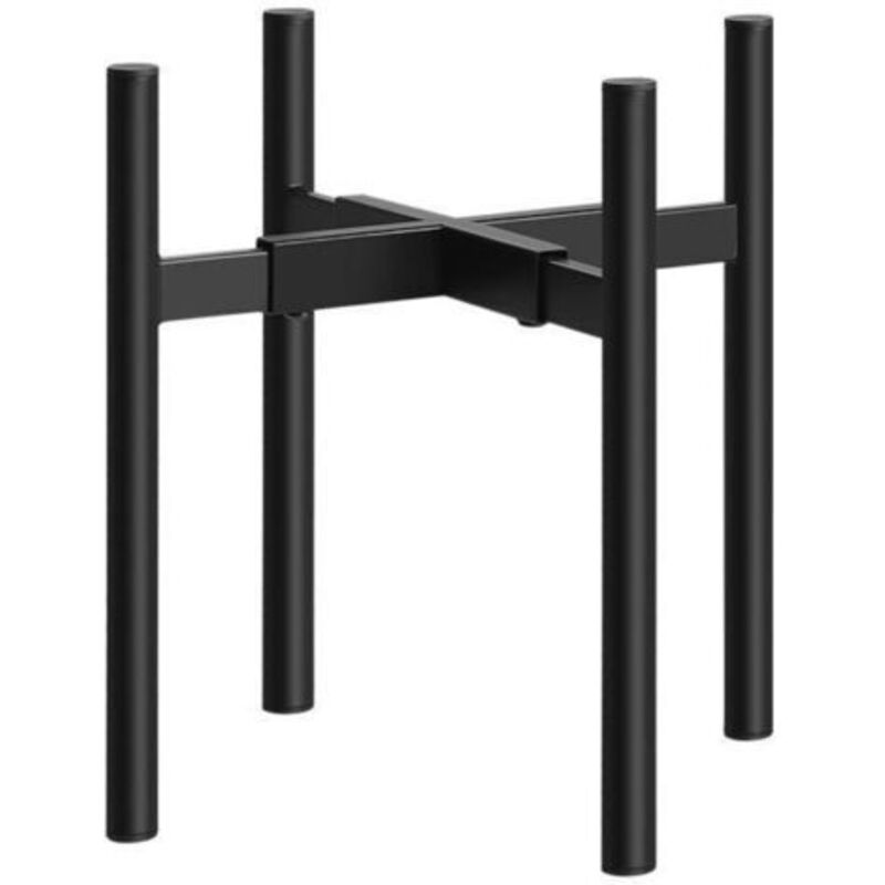 Verstellbarer Metall-blumentopfständer Für Innen- Und Außenbereich, Robust, Mit Tabletts Für Töpfe In Verschiedenen Größen (1er Pack, Schwarz)
