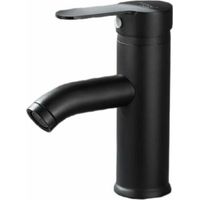 Schwarze Matte Wasserhahn Für Handwaschbecken - Mischbatterie Für Warm- Und Kaltwasser - Schwarz