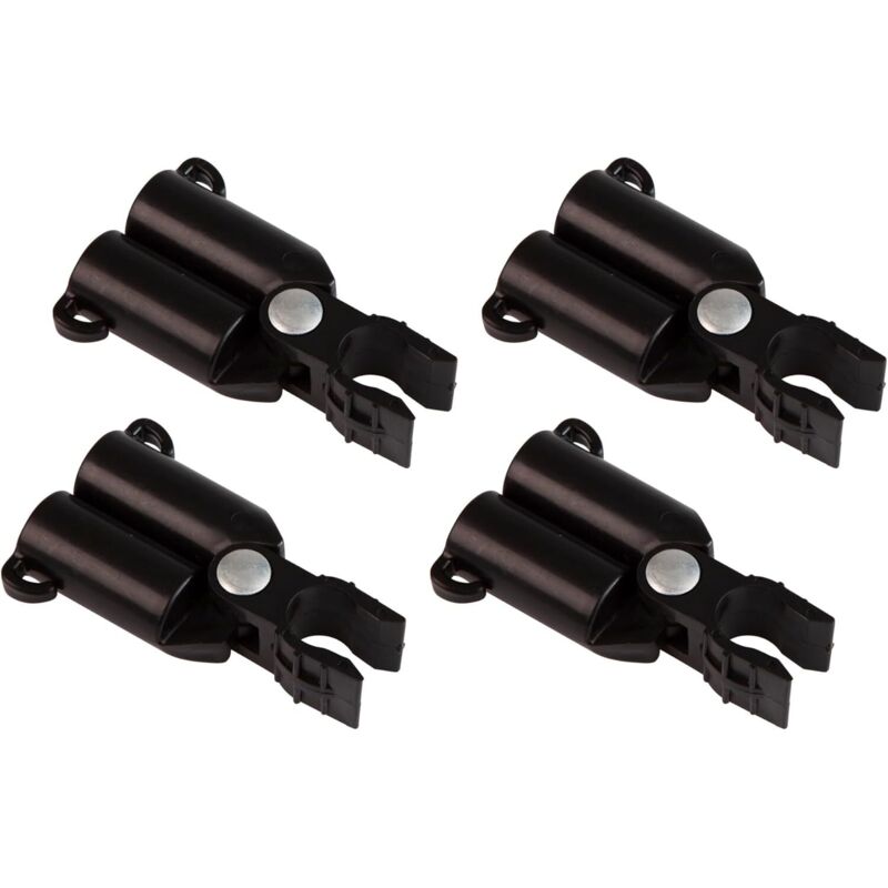 Verbindungsstücke Für V-bogen-gewächshaus, Scharnier Für Gitternetz, Pflanzenstützen-halter, Clip-verbinder Für Stangen, Ø16mm, 4 Stück, Schwarz