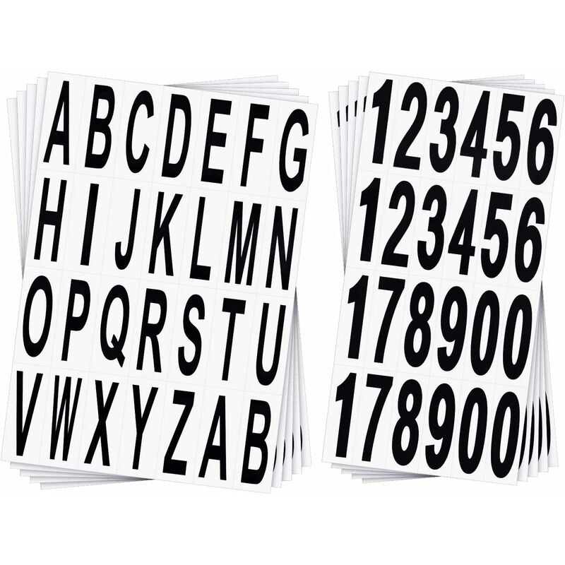 Satz Von 10 Selbstklebenden Vinyl-zahlen- Und Buchstabenfolien In Schwarz – Größe 6,7 X 2,2 Cm – Für Briefkasten, Tür, Fahrzeug