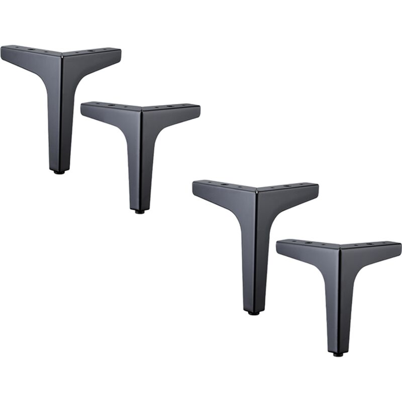 4er-set Metall-sofafüße 10 Cm, Metallfüße Für Couchtisch Mit Tragkraft Bis Zu 800 Kg, Schwarze Möbelfüße, Geschmiedete Eisen-tischstützen/sofa, Füße Für Tv-möbel