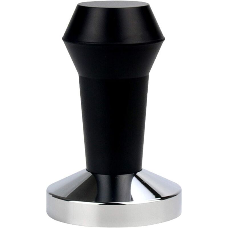 Pressino Für Espresso-kaffee Aus Schwarzem Und Rotem Edelstahl Mit Abs-griff, Flache Basis, Zubehör Für Baristas (51 Mm)