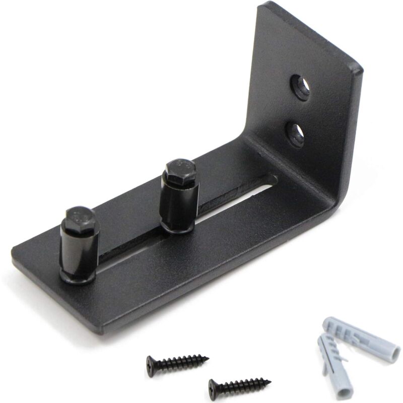Gleitschienenführung Für Metall-schiebetür – 2 Rollen – Einstellbares System – Schwarz – Einfache Installation