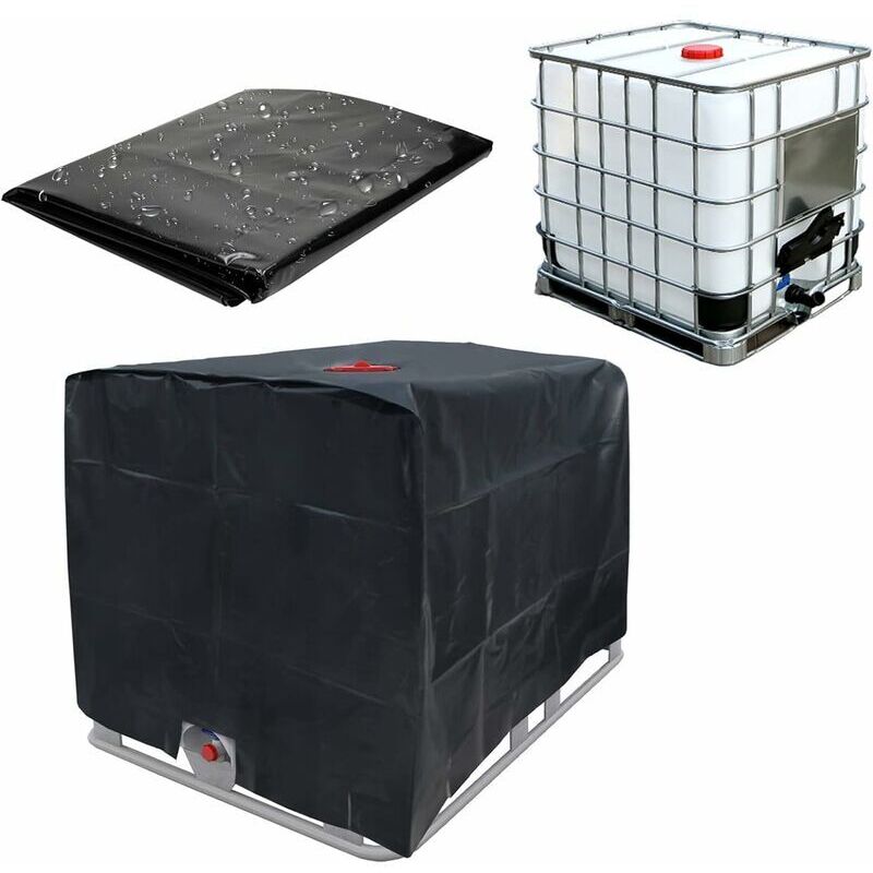 Schutzhülle Für 1000-liter-ibc-wassertank, Ibc-tankschutzabdeckung, Regenwassertank (schwarz), 120100116
