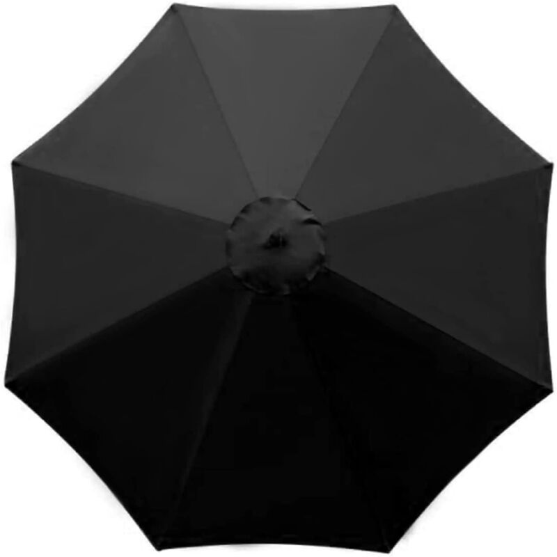 Ersatzbezug Für Sonnenschirm, 8 Streben, 3 M, Wasserdicht, Uv-beständig, Ersatzstoff, Farbe Schwarz