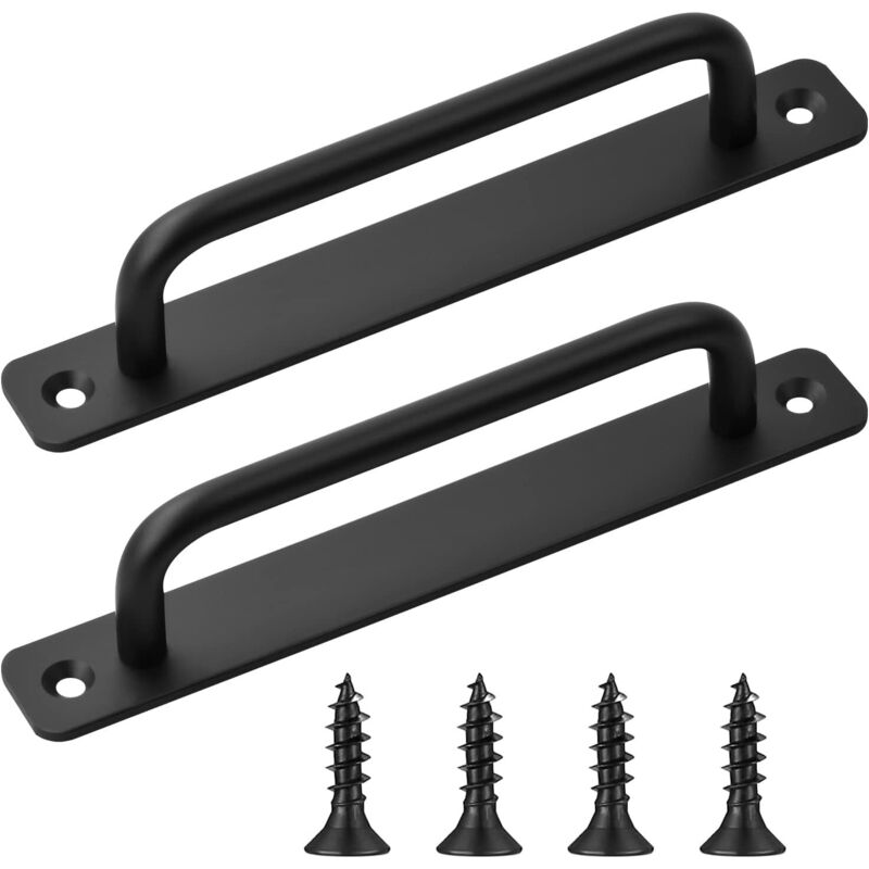2 Stück Schiebetürgriff Für Scheunentor, Schwarzer Griff Für Schiebetüren Mit Schrauben Für Scheunentüren, Schrank, Schränkchen, Tor, Möbelgriff Für Küche (180 Mm)