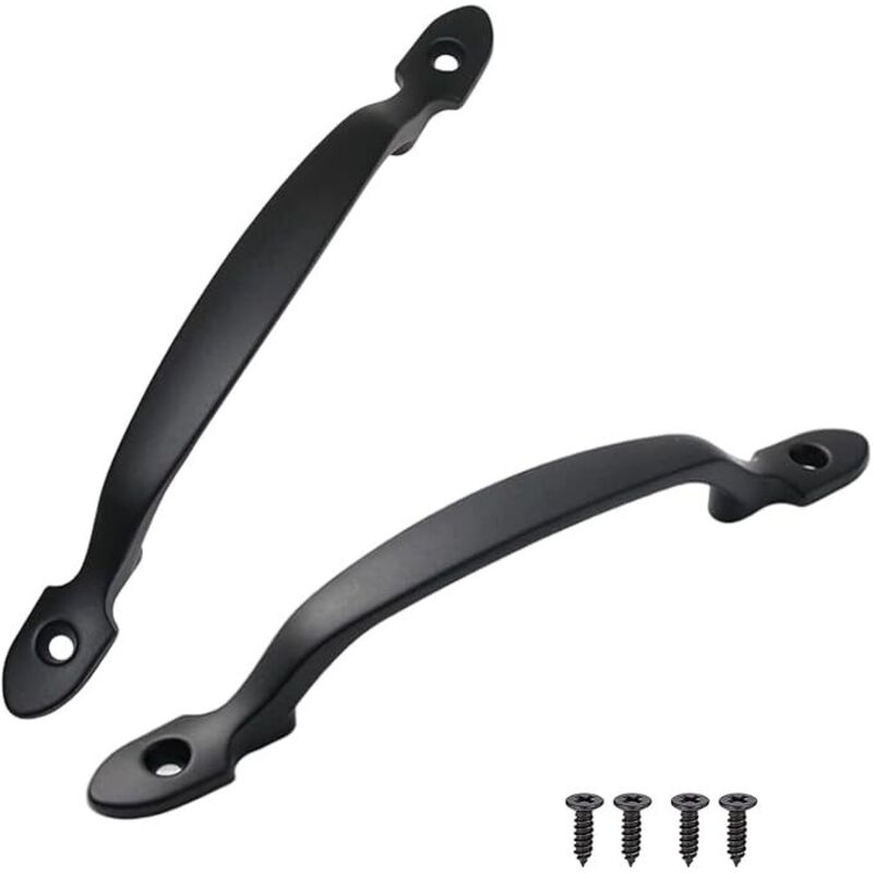 2 Stück Möbelgriffe, Schwarze Bogen-griffe Für Schränke, Türgriff Aus Aluminiumlegierung Für Küchen, Badezimmer Und Kommoden