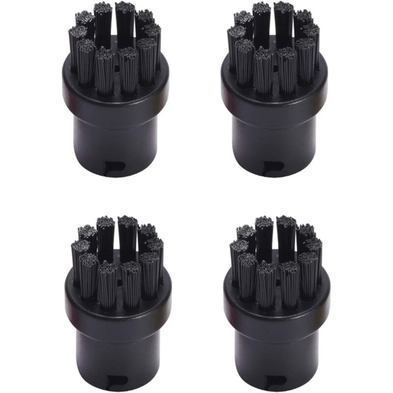 4er-pack Runde Ersatzbürsten Für Dampfreiniger Karcher Sc1 Sc2 Sc3 Sc4 Sc5 Sc7 Schwarz