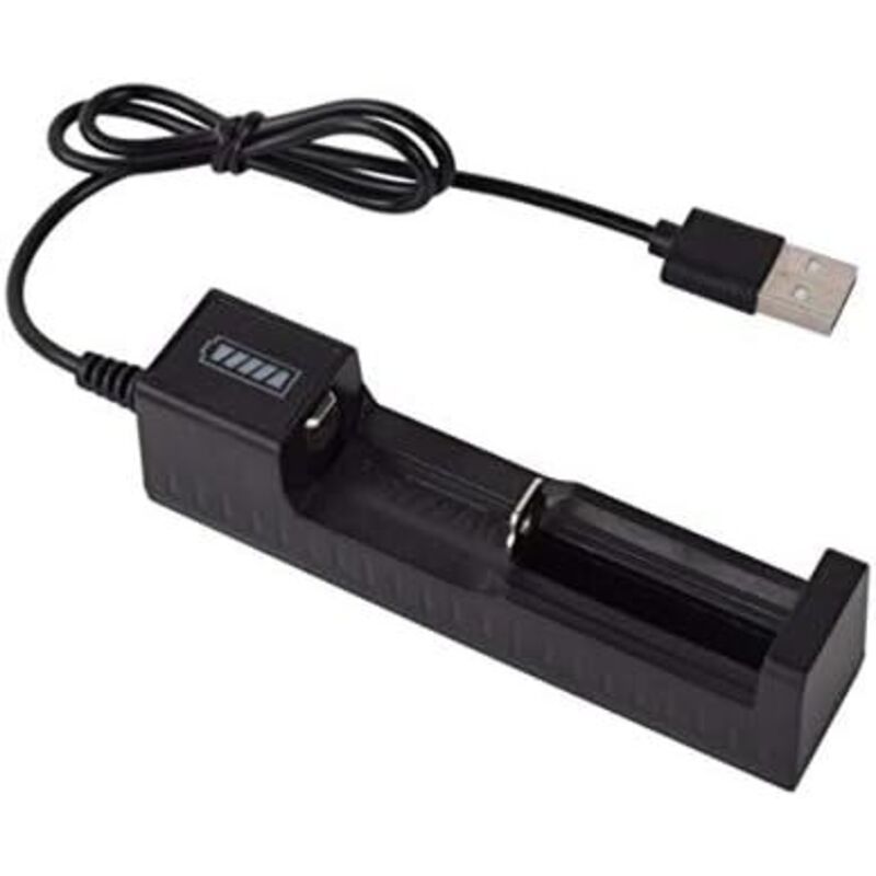 Usb-ladegerät Für Lithium-ionen-akkus, Taschenlampe, Blendfreies Zubehör, 18650 Ladegerät, 26650 Ladegerät, Intelligentes Ladegerät Für 3,7v Lithium-ionen-akku, Schwarz