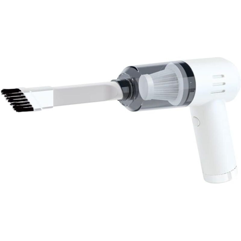 Staubsauger Für Autos - Tragbarer, Kabelloser Staubsauger - Wiederaufladbarer Usb-auto-staubsauger - Leistungsstarker Staubsauger Für Zuhause, Tisch Und Büro - Weiß