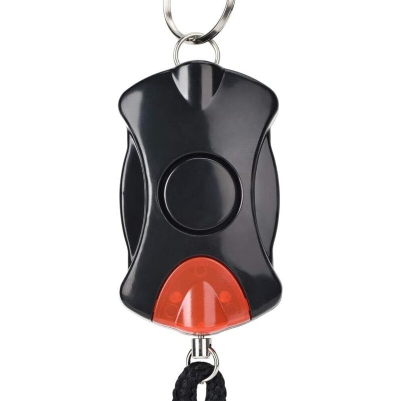 Persönlicher Alarm, Anti-aggressions-schlüsselanhänger - 125 Db Notfall-taschenalarm Mit Led-licht - Präventions- Und Alarmgerät Für Frauen Und Kinder (schwarz)
