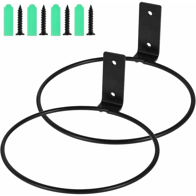 Wandhalterungen Für Blumentöpfe Aus Schwarzem Eisen – 2er-set – Einfache Installation Mit Schrauben – Für Balkone Und Terrassen