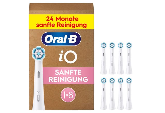 Oral-B Aufsteckbürsten iO Sanfte Reinigung, fortschrittliche Plaque-Entfernung, für empfindliches Zahnfleisch