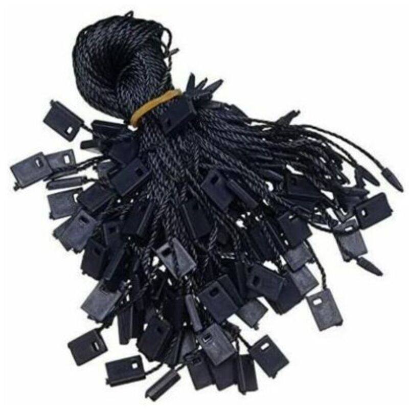 100er-pack Nylon-etikettenbänder Für Kleidung, Gepäck Und Schmuck, 18 Cm (schwarz)