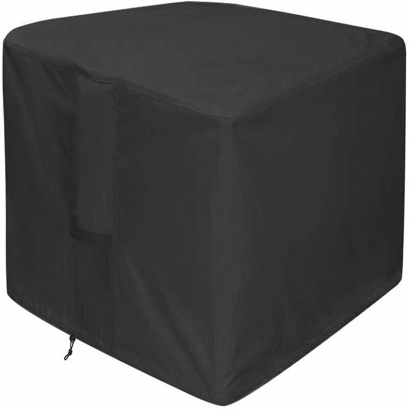 Schützende Abdeckung Für Feuerstelle - Quadratische Tischabdeckung 420d Wasserdicht Und Strapazierfähig Für Terrasse - Schwarz (quadratisch - 82 X 82 X 61 Cm)
