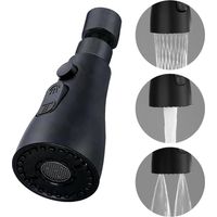 Sprühkopf Für Küchenarmatur Fm22 M24 Mit 360° Drehbarem Auslauf - Sprühkopf Für Spülenarmatur Mit 3 Ersatzmodi - Inklusive Universalanschluss (schwarz)