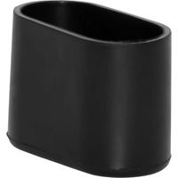 8er-set Stuhlbein-gleiter Aus Weichem Pvc, Kratzfrei Zum Schutz Des Bodens Für Möbel Oder Tische, 20 X 40 Mm, 13/16" X 1-9/16", Schwarz, Oval