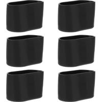 Set Aus 24 Ovalen Silikonkappen Für Stuhlbeine – Schwarz – 20 X 40 Mm