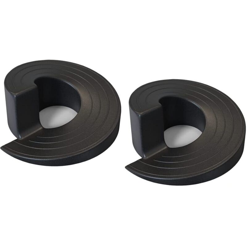 2 Schwarze Türstopper Für Den Unteren Teil Von Türen Auf Beton-, Fliesen-, Teppich-, Linoleum- Und Holzböden.