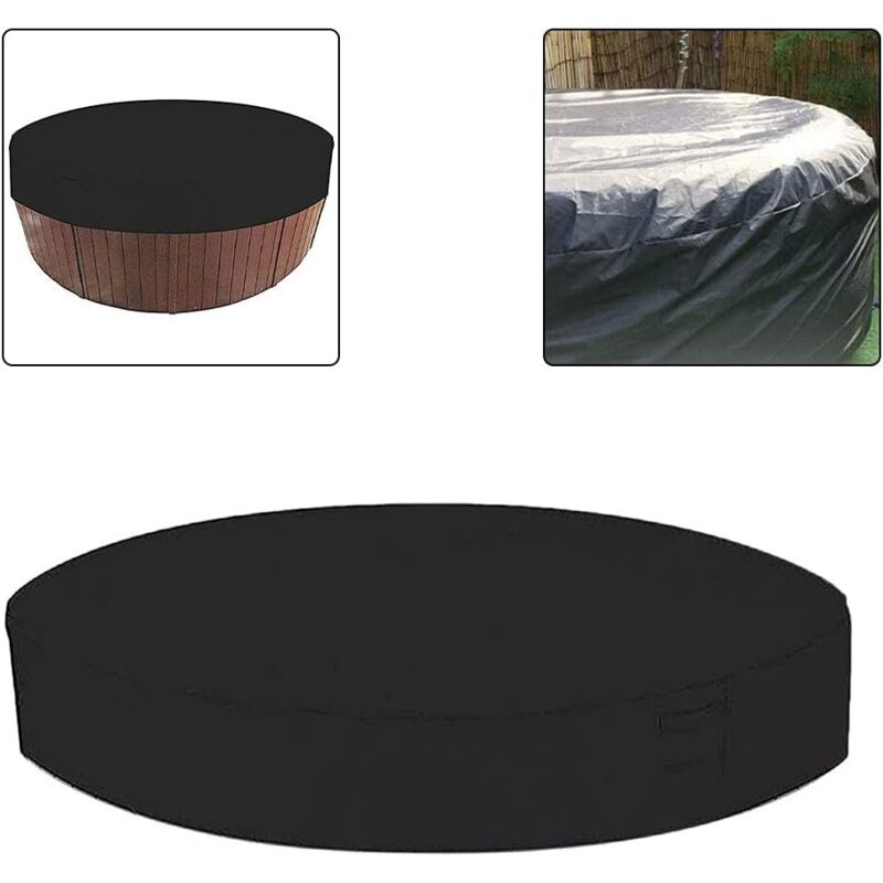 Runde Abdeckung Für Whirlpool, Faltbare, Feuchtigkeitsbeständige Whirlpool-abdeckung, Runde Outdoor-abdeckung Für Whirlpool, Uv-beständiger, Wasserdichter Schutzbezug Für Externe Whirlpools, 200x30cm