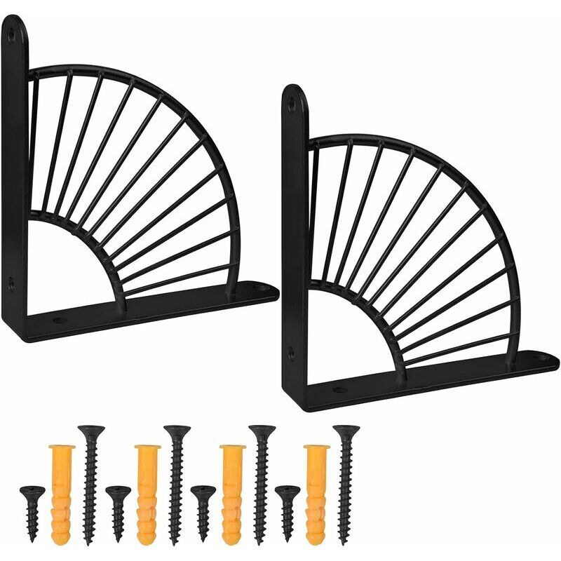 Wandhalterung, Wandwinkel Für Regalbefestigung, Wandregalhalter, Dreieckiger Winkel Für Wandregal, Wandwinkel, Regalhalter Für Holz-wandbrett (schwarz) 15 Cm