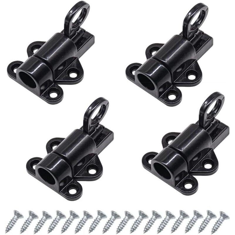 4-teiliger Federriegel Automatische Türverriegelung Schieberiegel Druckriegel Schwarz Schwarze Türschieberiegel Aluminium-schieberiegel Sicherheitsschieberiegel