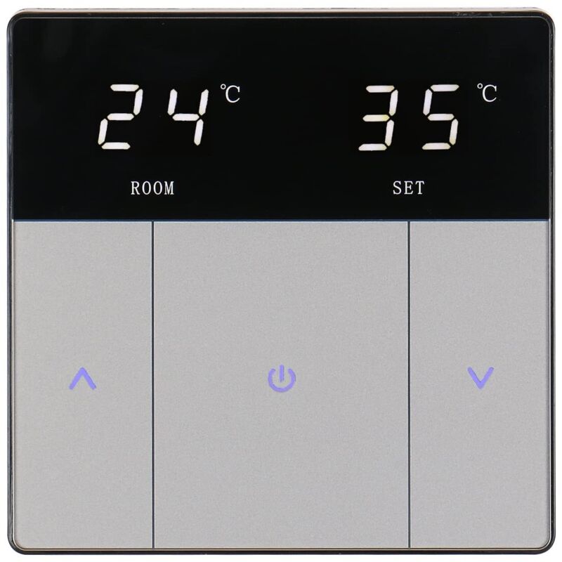 Touch-tasten-fußbodenheizungsthermostat, Energieeffizient Und Benutzerfreundlich, Ac230v 10a Für Fußbodenheizung, Schwarz.