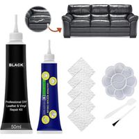 Sofahusse, Autoreparatur Leder, Ledererneuerer, Reparaturset Für Leder Bei Rissen Und Löchern In Möbeln, Sofas, Autositzen, Kratzern Und Rissen - (50ml Schwarz)