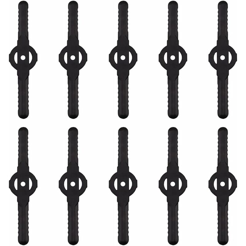 Kunststoffklingen Für Kantenschneider, 10 Stück Ersatz-kunststoffklingen Für Kabellose Kantenschneider-sets, Ersatz-schneideklingen Aus Kunststoff Für Rasenmäher (schwarz)