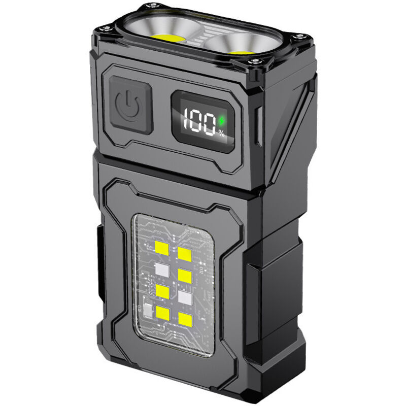Multifunktionale Arbeitsleuchte – Klemmleuchte – Wiederaufladbare Led-taschenlampe – Schwarz