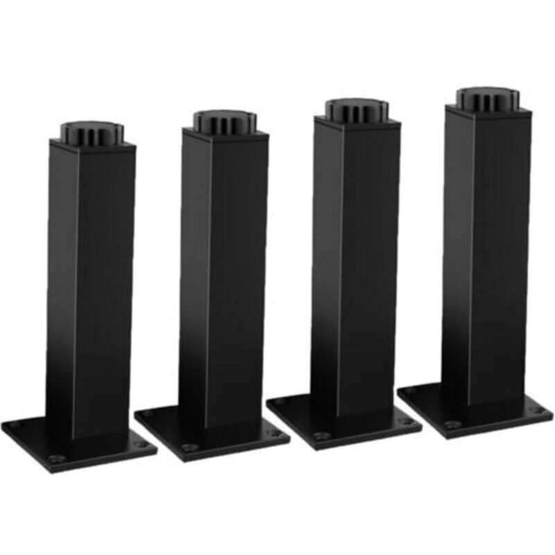 Verstellbare Möbelfüße, 4 Sets, Metallmöbelfüße, Quadratische Schwarze Stützfüße Für Badezimmermöbel, Tragfähigkeit