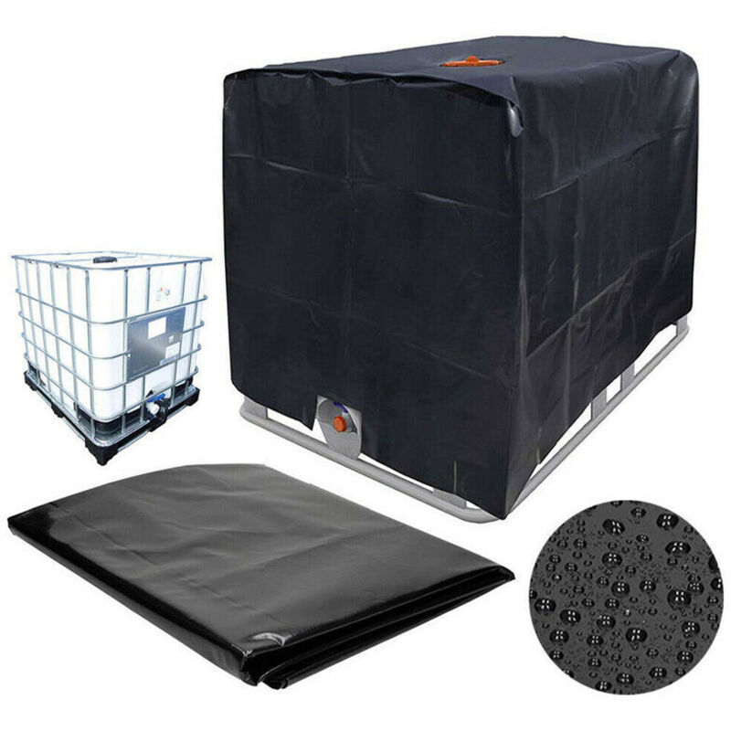Abdeckung Für Ibc-tank, 1000l Ibc-container, 116 X 100 X 120 Cm, Uv- Und Regenschutzende Tankabdeckung (schwarz)