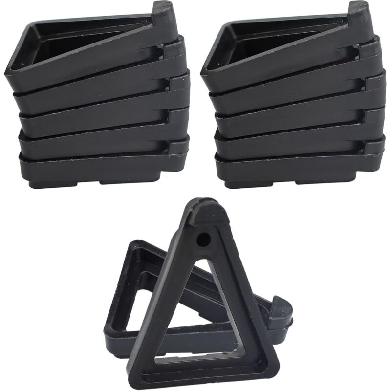 Set Aus 24 Unsichtbaren Topffüßen Für Dreieckige Töpfe, Für Innen- Und Außenbereich, Halterungen Für Terrakotta-töpfe In Kleinen Und Großen Größen (schwarz)