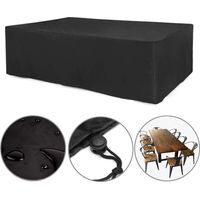 Abdeckung Für Gartenmöbel, Wasserdichte Schutzhülle, Uv-beständige Plane, Regenschirm-schutzhülle, Wasserdicht, Winddicht, Uv-beständig, Aus Reißfestem 210d Oxford-gewebe, 242x162x100 Cm, Schwarz