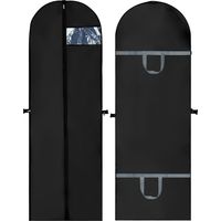 Lange Kleiderschutzhüllen 180 X 60 Cm, 2er-set, Schwarz – Lange Kleiderhülle Feuchtigkeitsbeständig, Aufhängeschutzhülle Für Anzüge, Kleider Und Mäntel