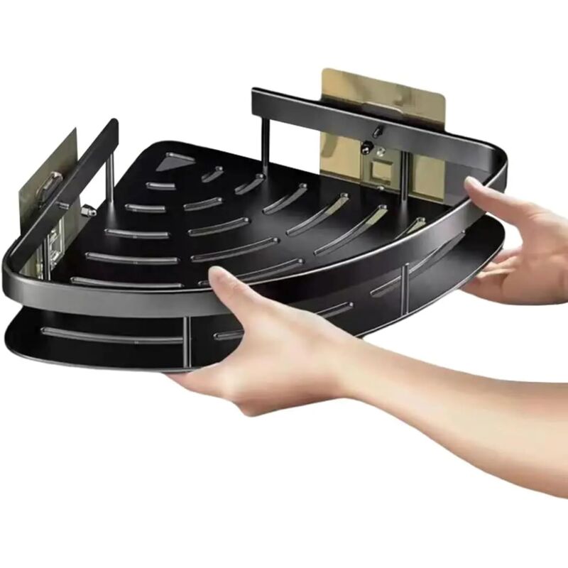 Schwarze Wand-eckregale (2er-set)
