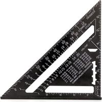 Schwarzes Dreieck-lineal, 7 Zoll, Zimmermanns-winkelmaß Aus Aluminiumlegierung, Hochpräzises Messwerkzeug Für Bauingenieure Und Zimmerleute