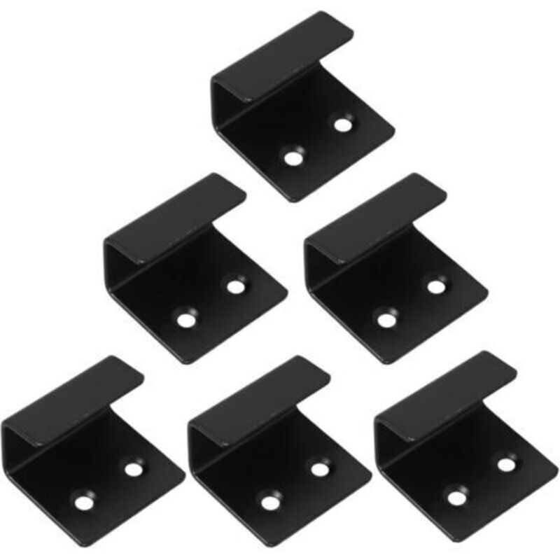 Set Aus 6 Robusten Wandhaken Aus Edelstahl, Befestigung Für Keramikfliesen, Große Größe, Schwarz, 12 Schrauben Und 12 Dübel, Vielseitige Hängehalterungen